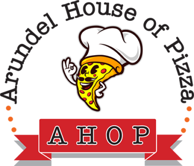Arundel House of Pizza AHOP logo