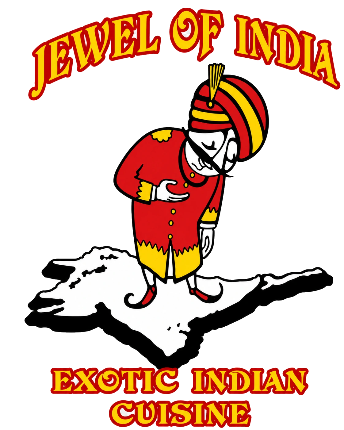 The Jewel of India front door mascot artwork