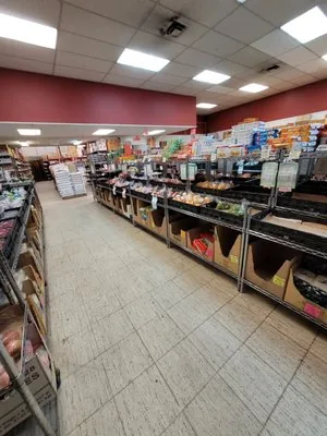Produce aisle inside Tran's Market