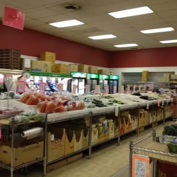 Fresh produce section inside Tran's Market